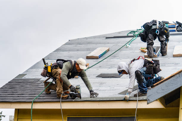 Professional Gutter Installation technician working in Hoosick, NY